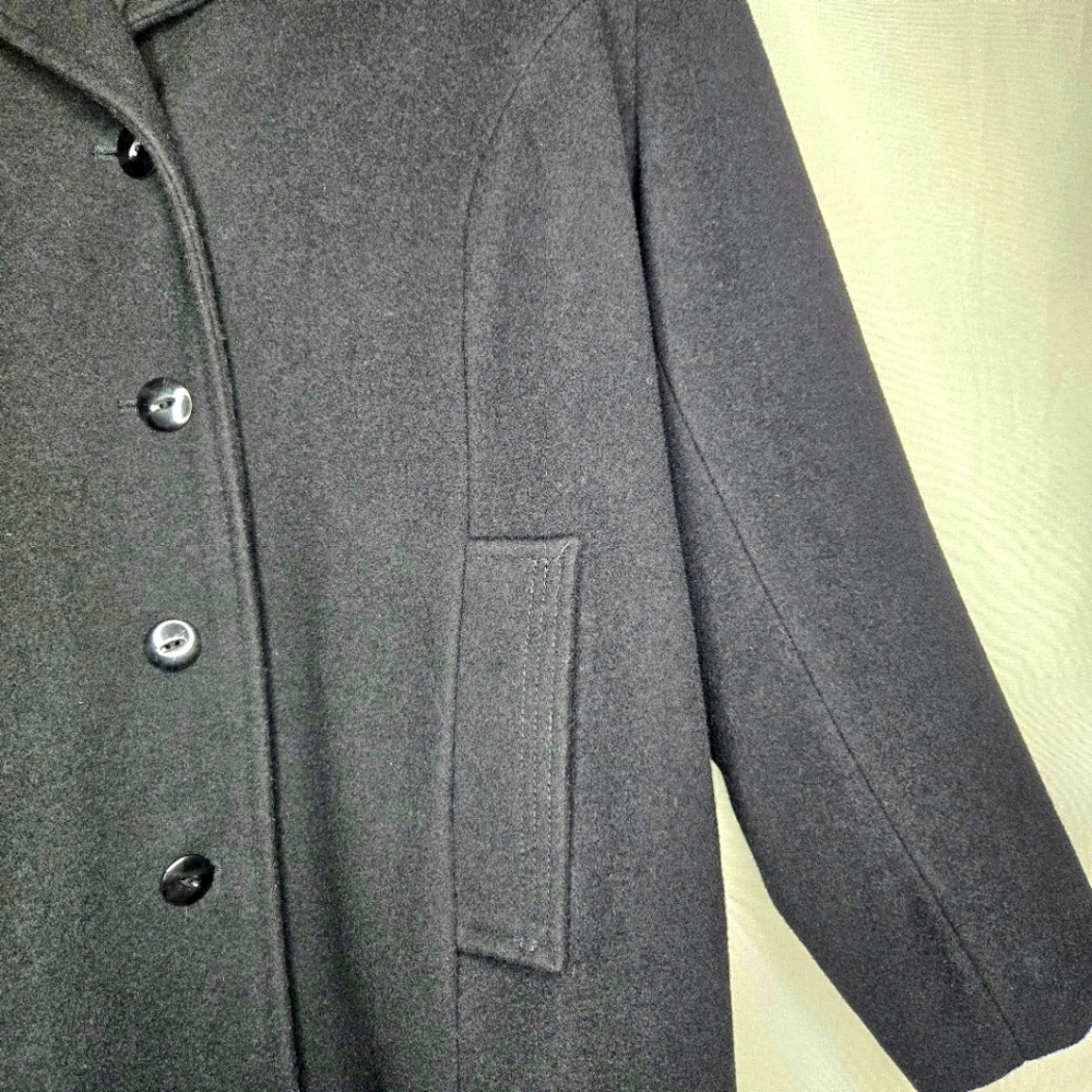 Fleet Street LDT. Black wool Coat. 1X. - Picture 5 of 15